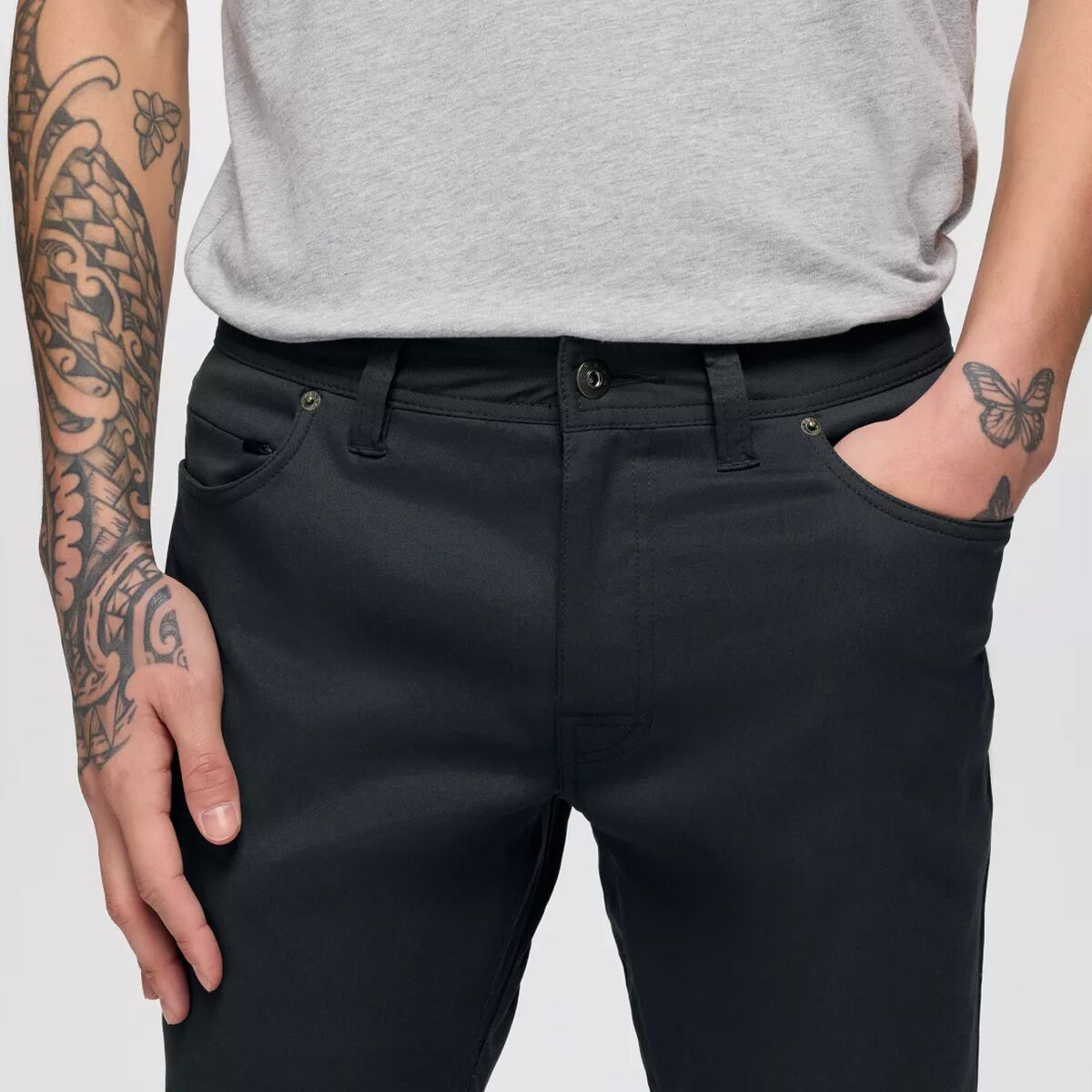 Мужские брюки prAna Stretch Zion 5-Pocket Slim Pant, цвет: Чёрный — фото 6