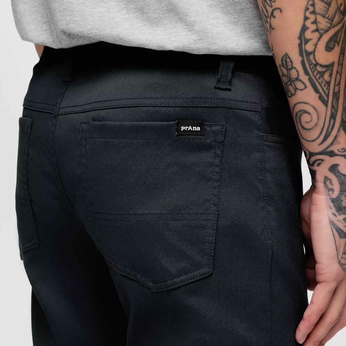 Мужские брюки prAna Stretch Zion 5-Pocket Slim Pant, цвет: Чёрный — фото 7