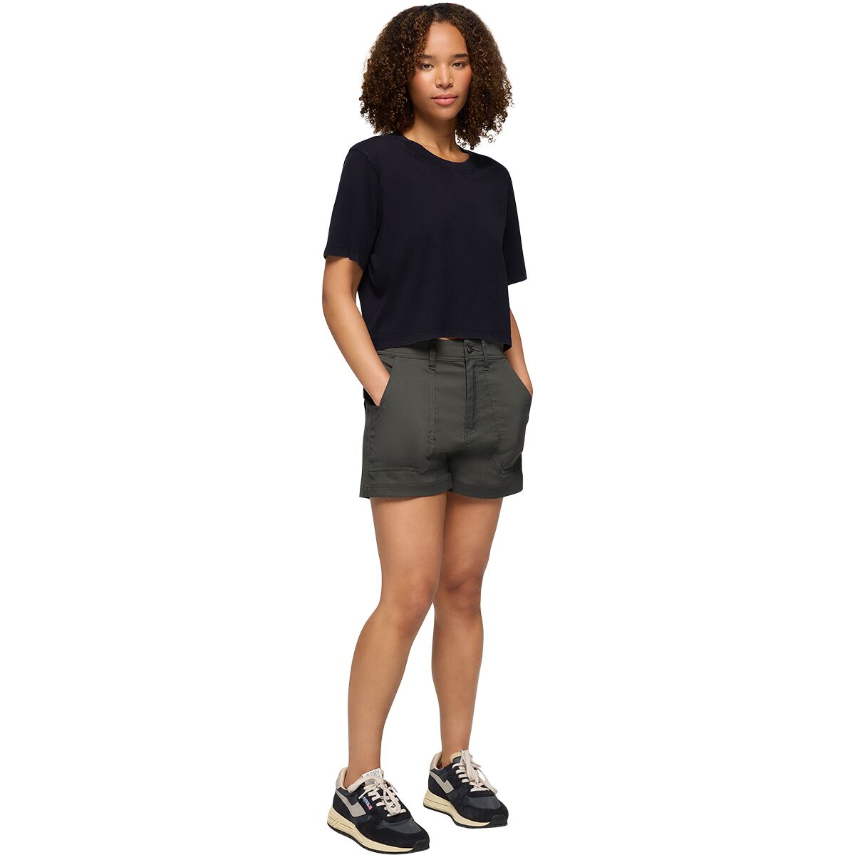 Женская футболка prAna Everyday Crop T-Shirt, цвет: Чёрный — фото 2