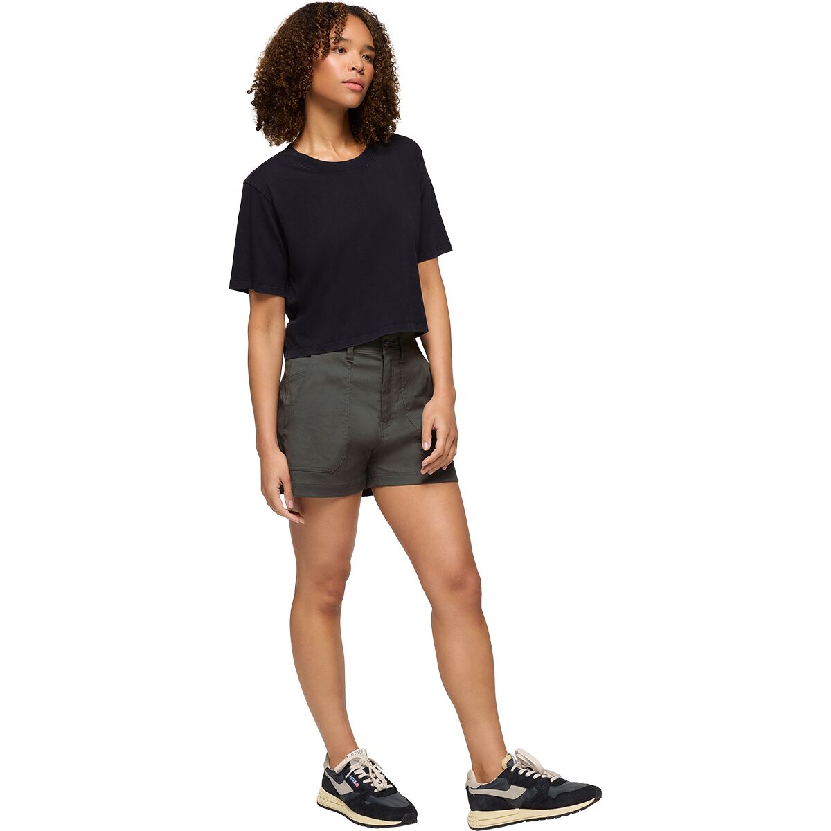 Женская футболка prAna Everyday Crop T-Shirt, цвет: Чёрный — фото 3