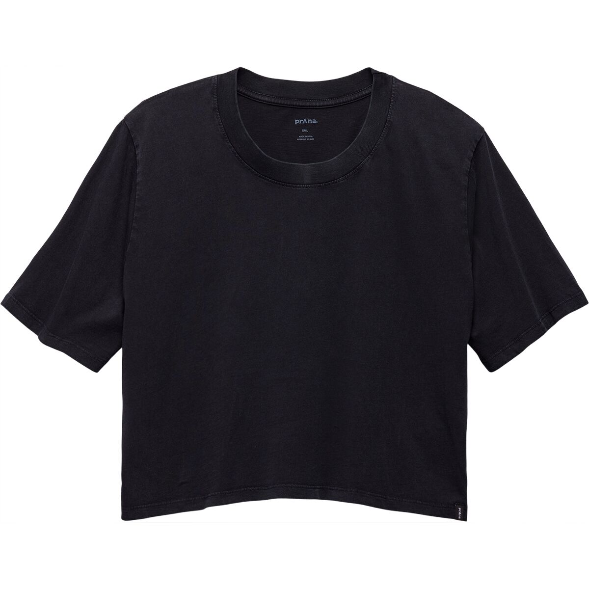 Женская футболка prAna Everyday Crop T-Shirt, цвет: Чёрный — фото 4