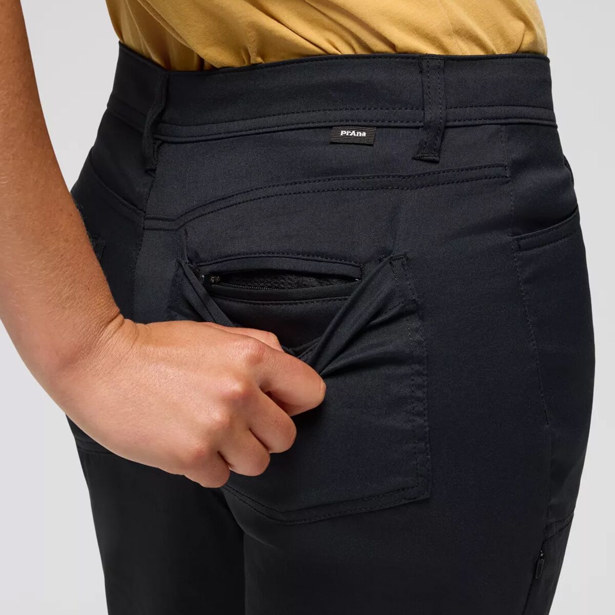 Женские брюки prAna Stretch Zion Halle Pant, цвет: Чёрный — фото 4