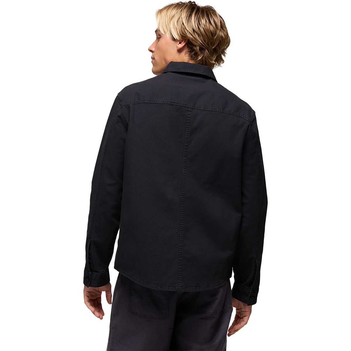 Мужская рубашка prAna Rock Ridge Overshirt, цвет: Чёрный — фото 4