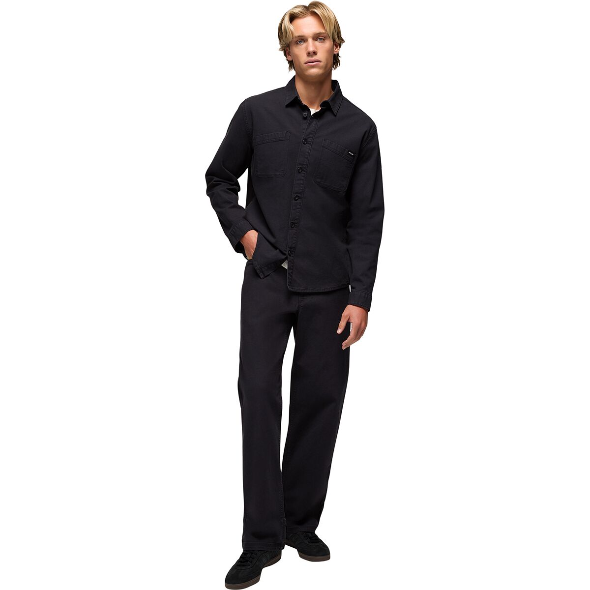 Мужская рубашка prAna Rock Ridge Overshirt, цвет: Чёрный — фото 5