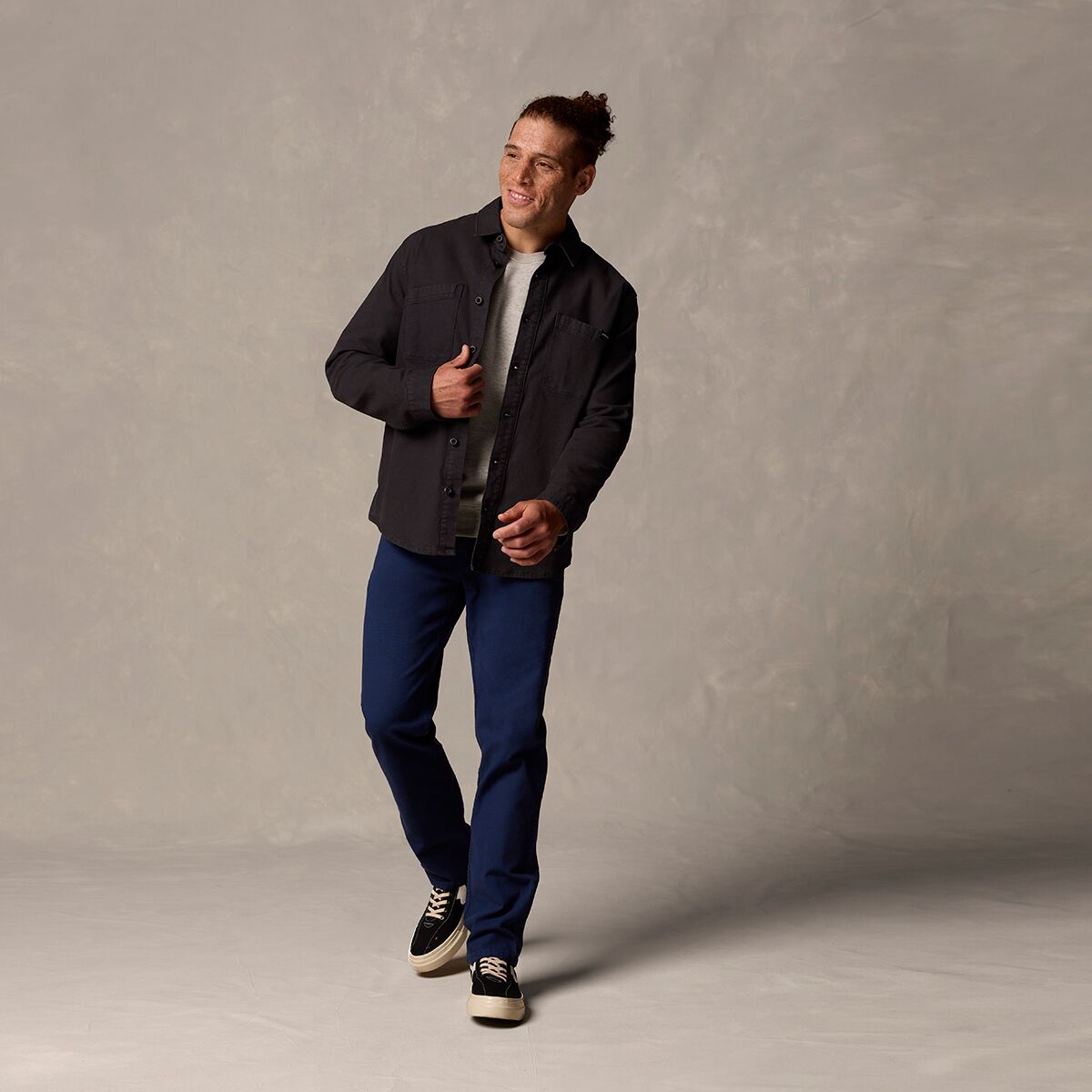 Мужская рубашка prAna Rock Ridge Overshirt, цвет: Чёрный — фото 6