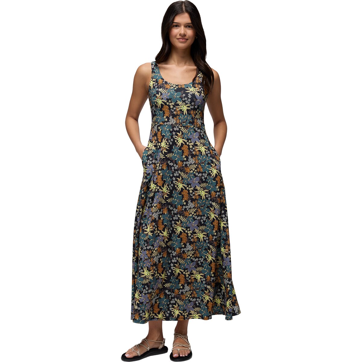 Женское платье prAna Corrinne Maxi, цвет: Чёрный