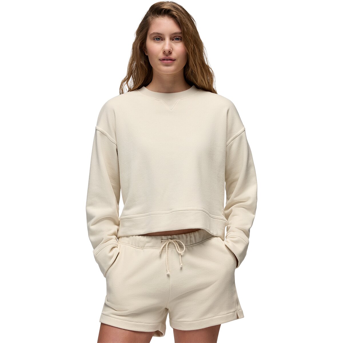 Женский свитшот prAna DreamTerry Crew, цвет: Пляжный галечный