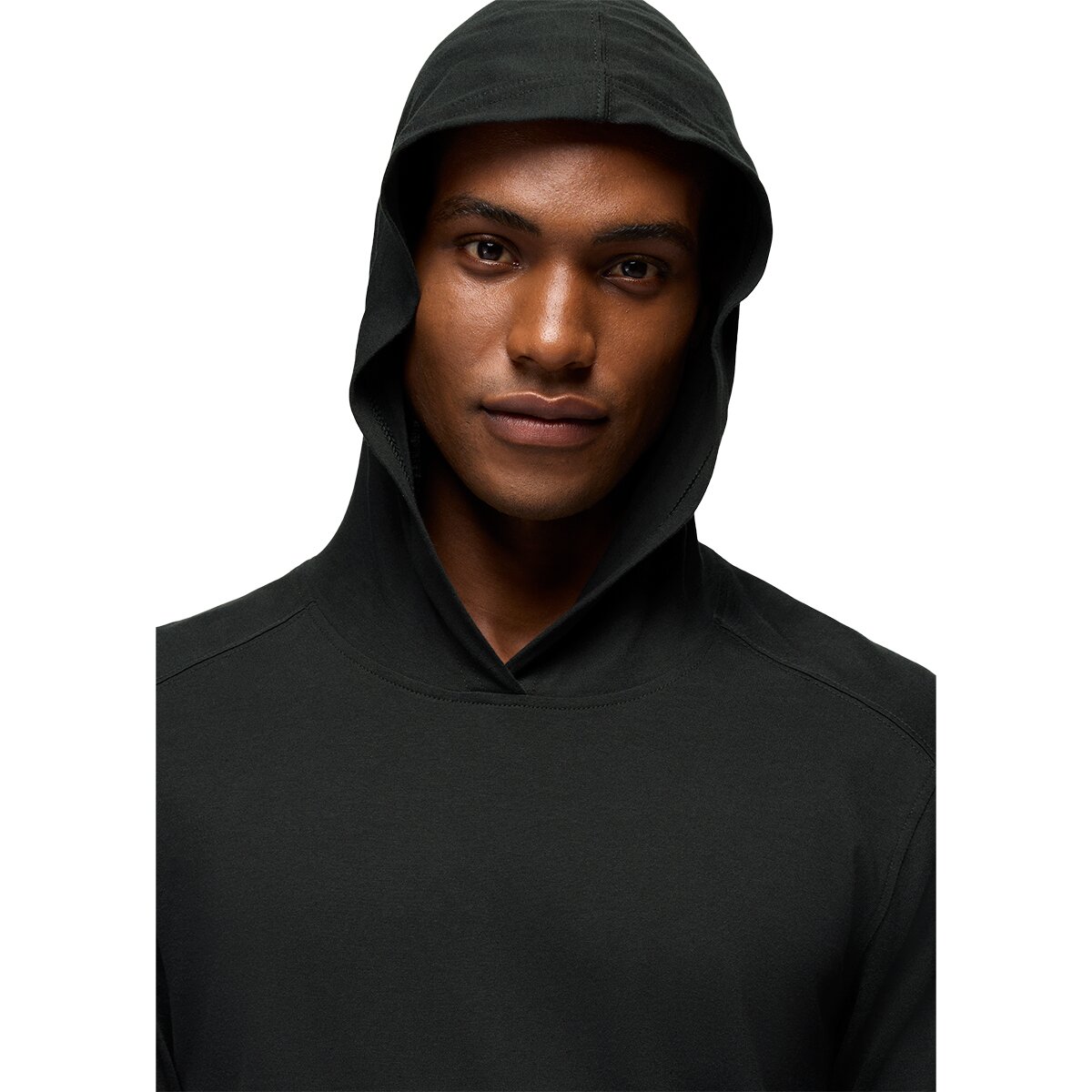 Мужская футболка prAna Long-Sleeve Hooded, цвет: Чёрный — фото 2