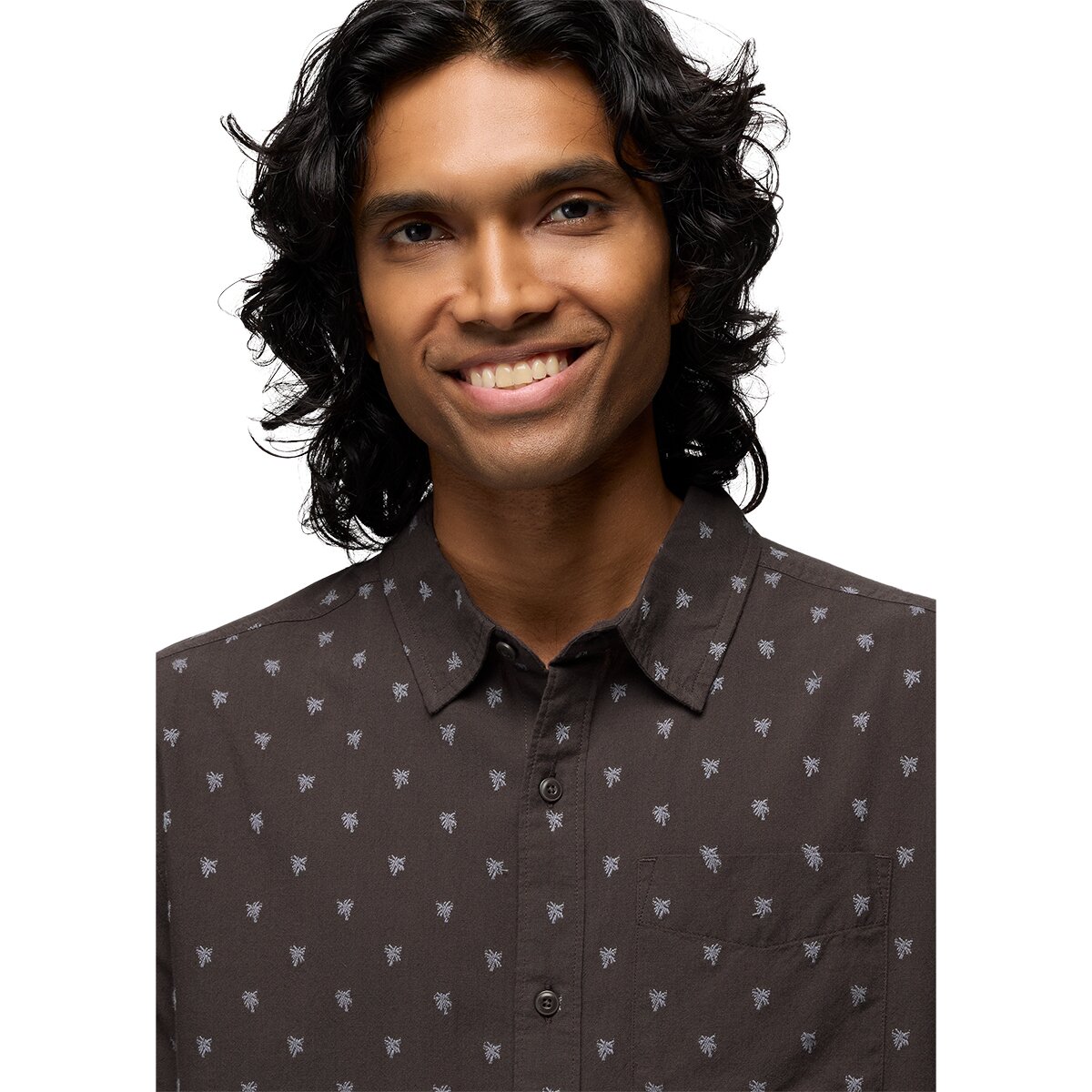 Мужская рубашка prAna Metador Short-Sleeve Shirt, цвет: Пальмовый, вариант 1 — фото 2