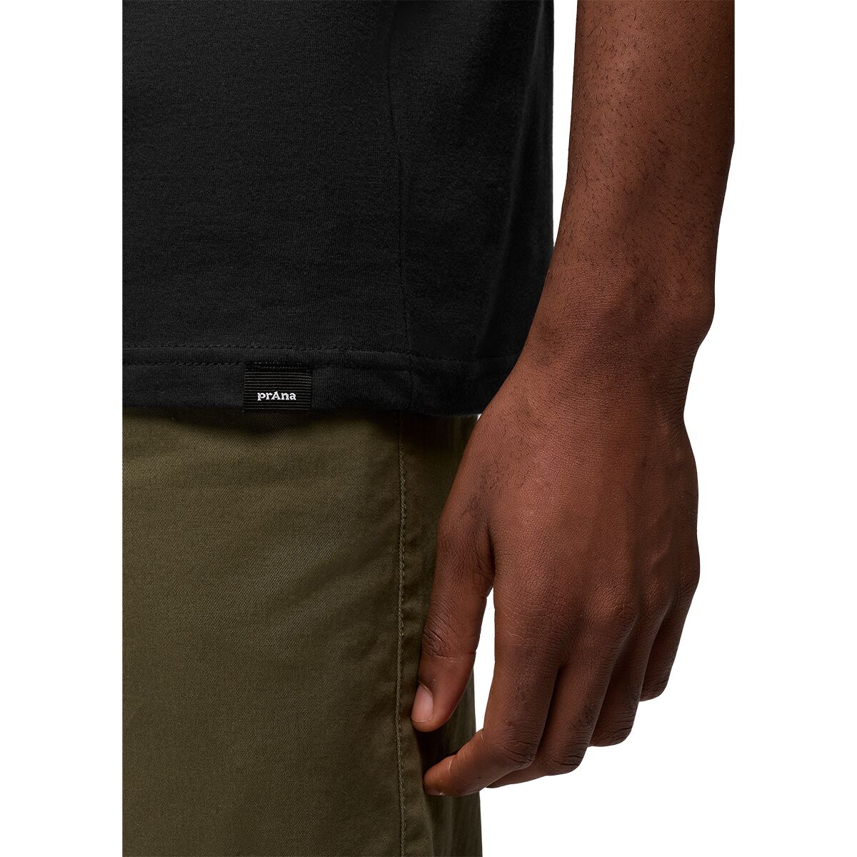 Мужская футболка prAna Short-Sleeve T-Shirt, цвет: Чёрный — фото 3