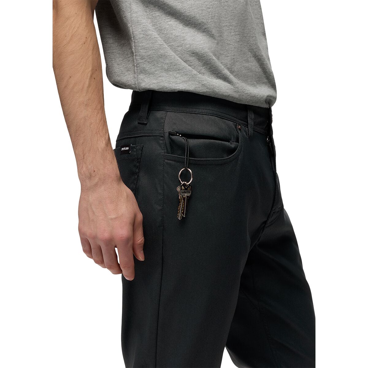 Мужские брюки prAna Stretch Zion 5 Pocket ST Pant, цвет: Чёрный — фото 2