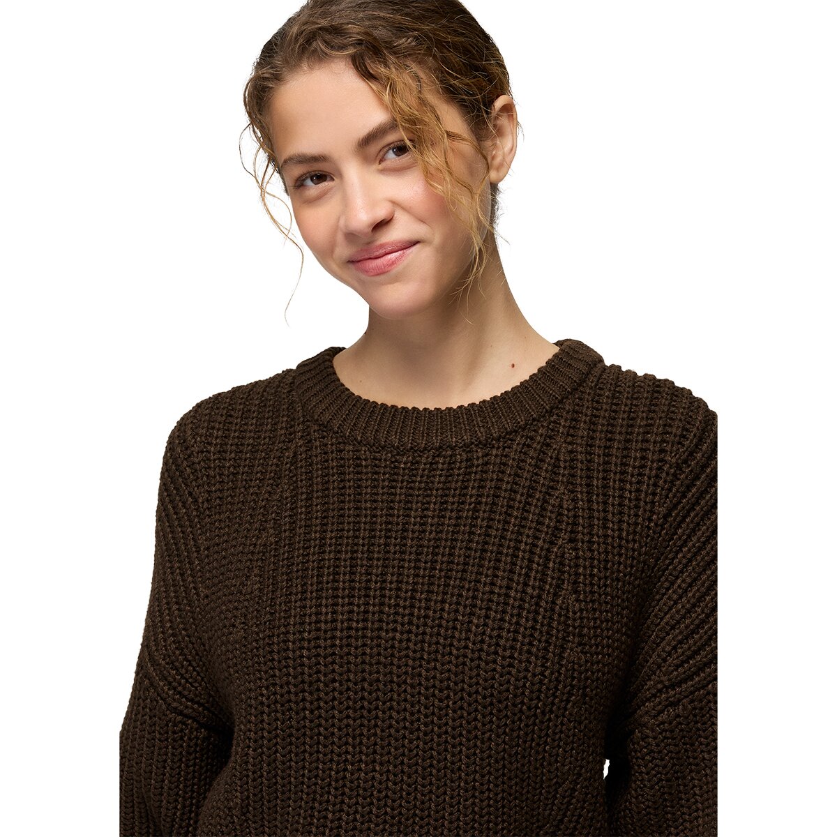 Женский свитер prAna Sunday River Crewneck, цвет: Кофейный — фото 2