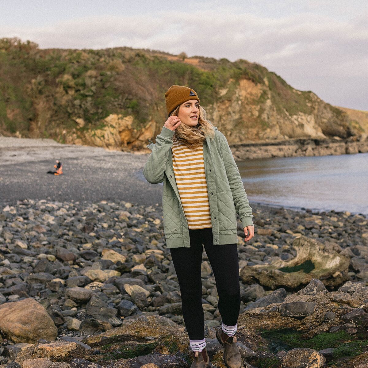 Passenger Clementine Recycled Quilted Button-Up Hoodie -...