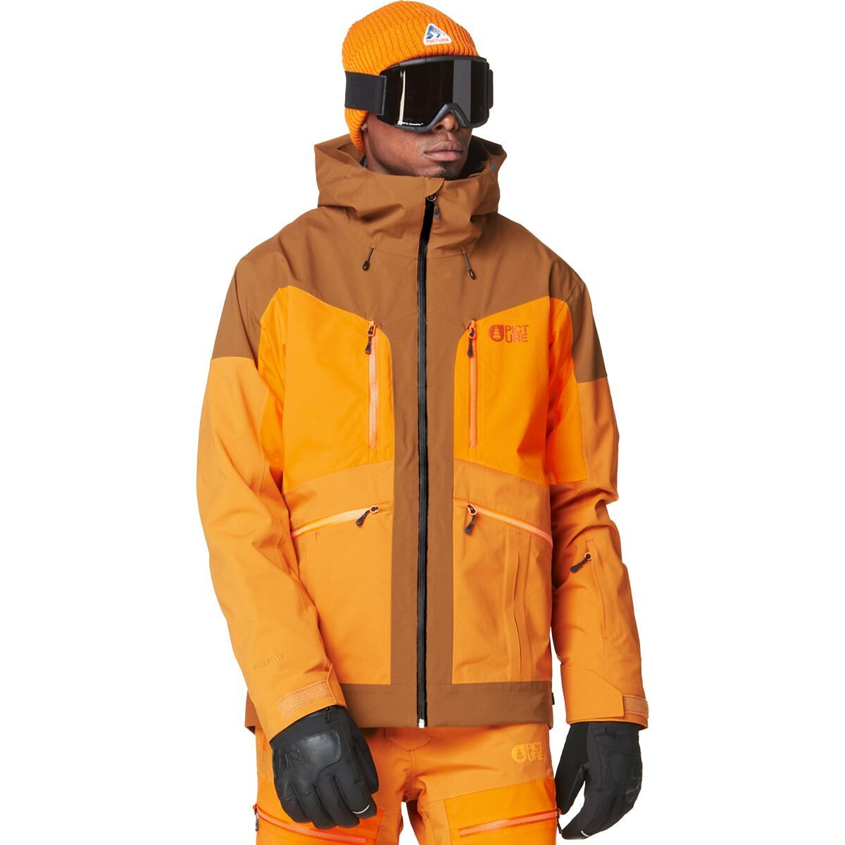 Picture Organic Men's Orange Ski Pants & Bibs