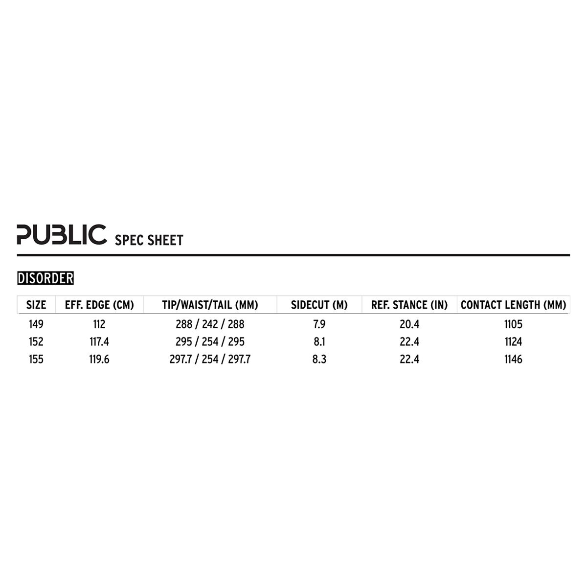 PUBLIC Snowboards Disorder Snowboard - 2025