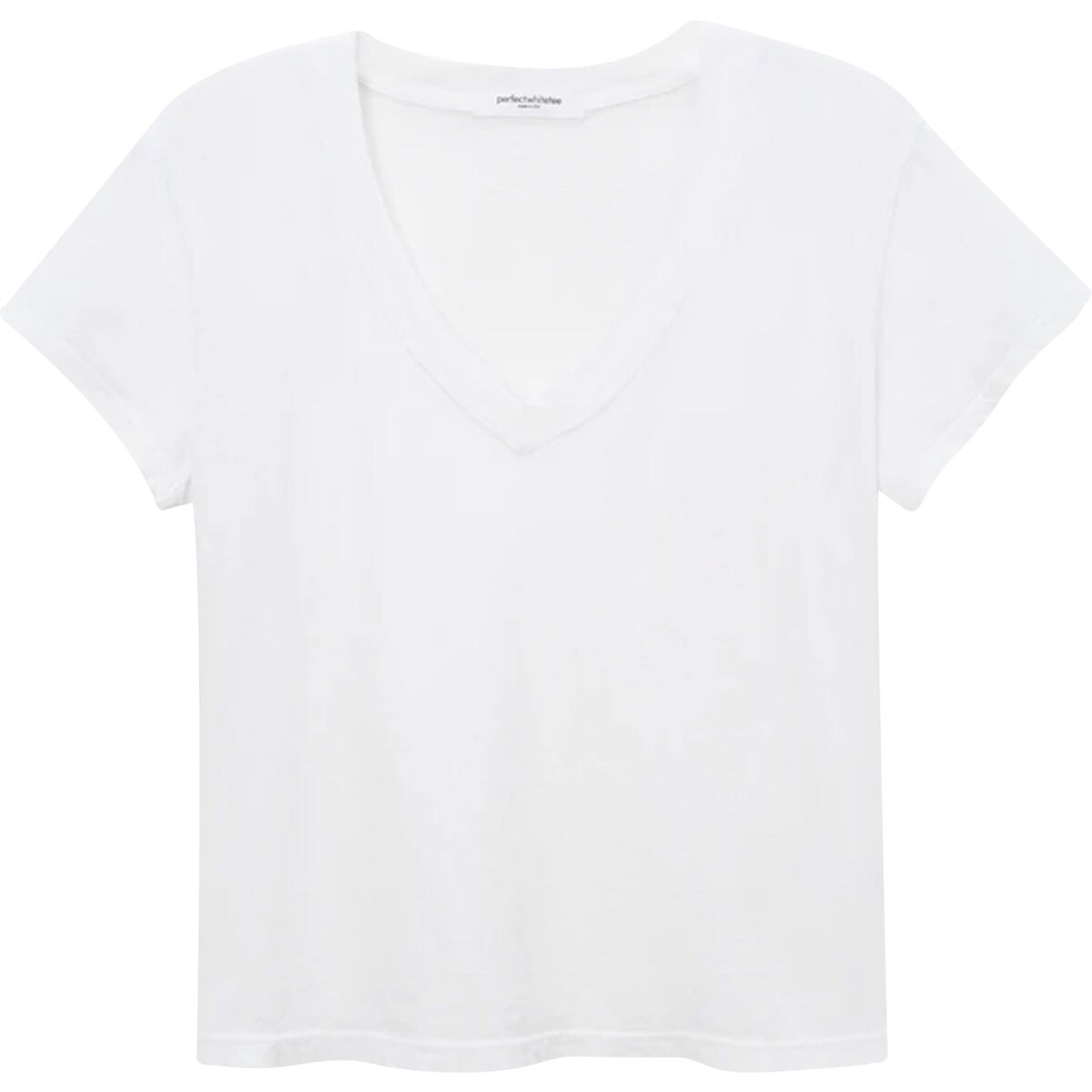 perfectwhitetee Cotton Boxy V Neck T-Shirt - Women´s