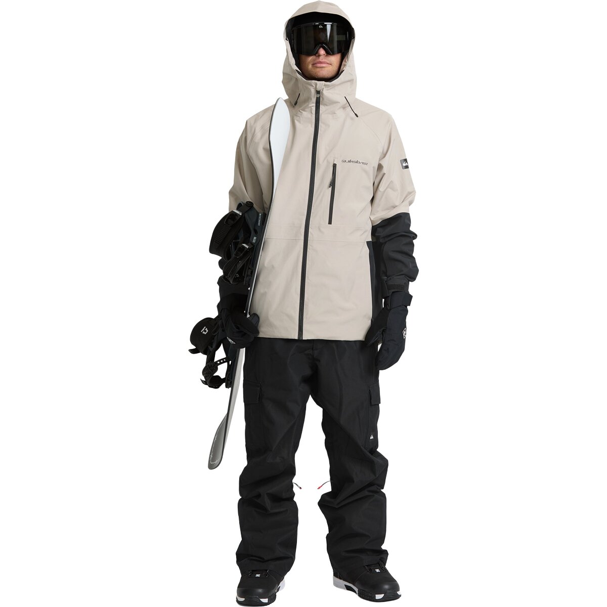 Мужская куртка Quiksilver Ultralight 20K, цвет: String — фото 5