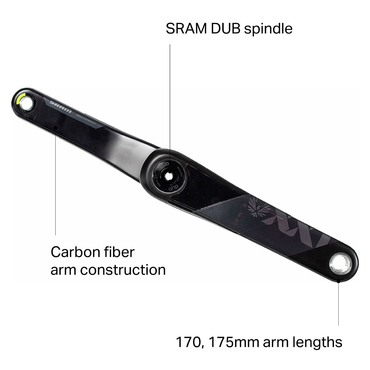 Quarq Sram XX1 Eagle DUB AXS Crank Arms