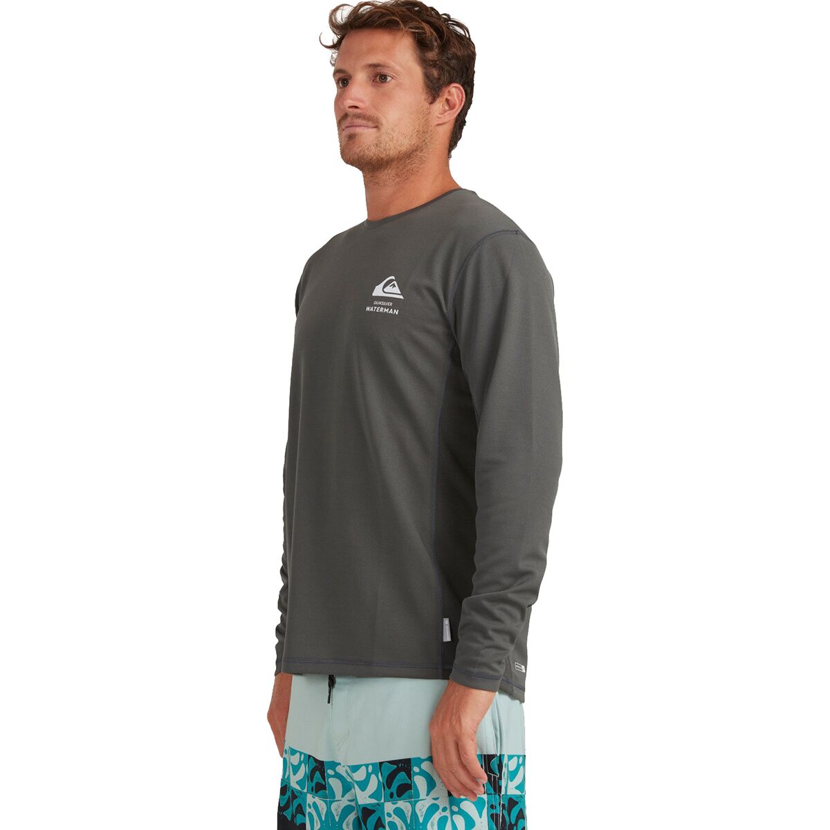 Quiksilver Waterman Bamboo Check LongSleeve Rashguard Men's Clothing