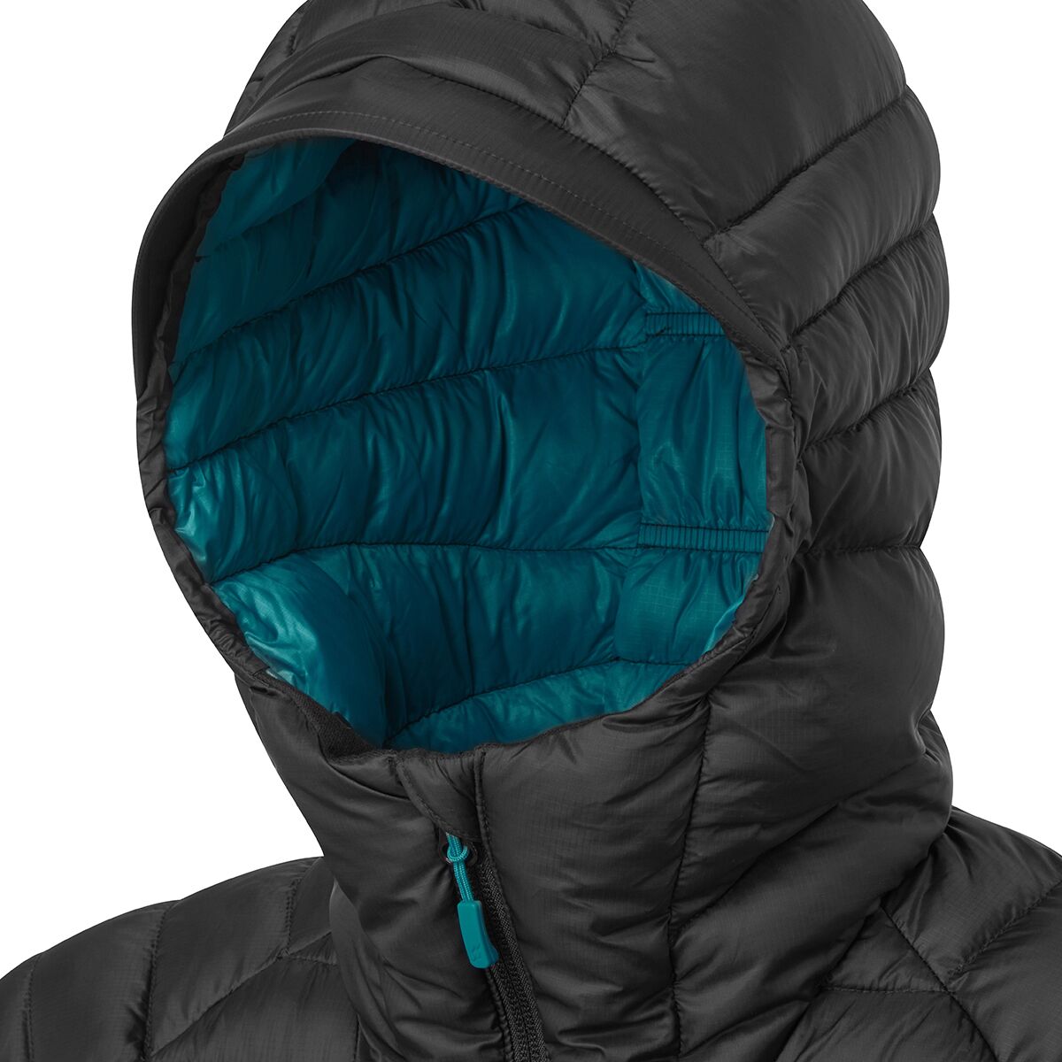 Женские куртки Rab Microlight Alpine Down Hoody, цвет: Чёрный — фото 6