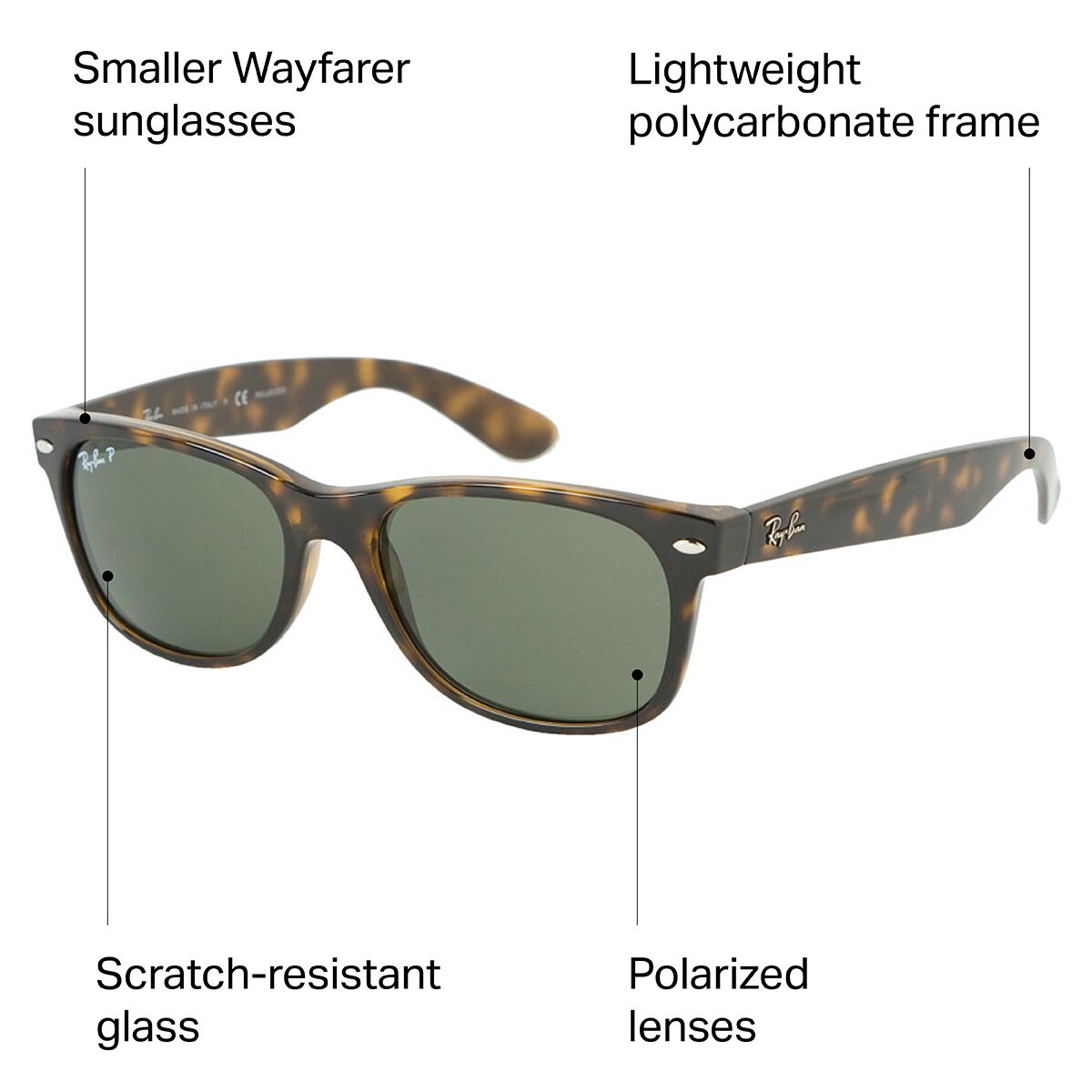 Ray-Ban New Wayfarer Polarized Sunglasses - Accessories