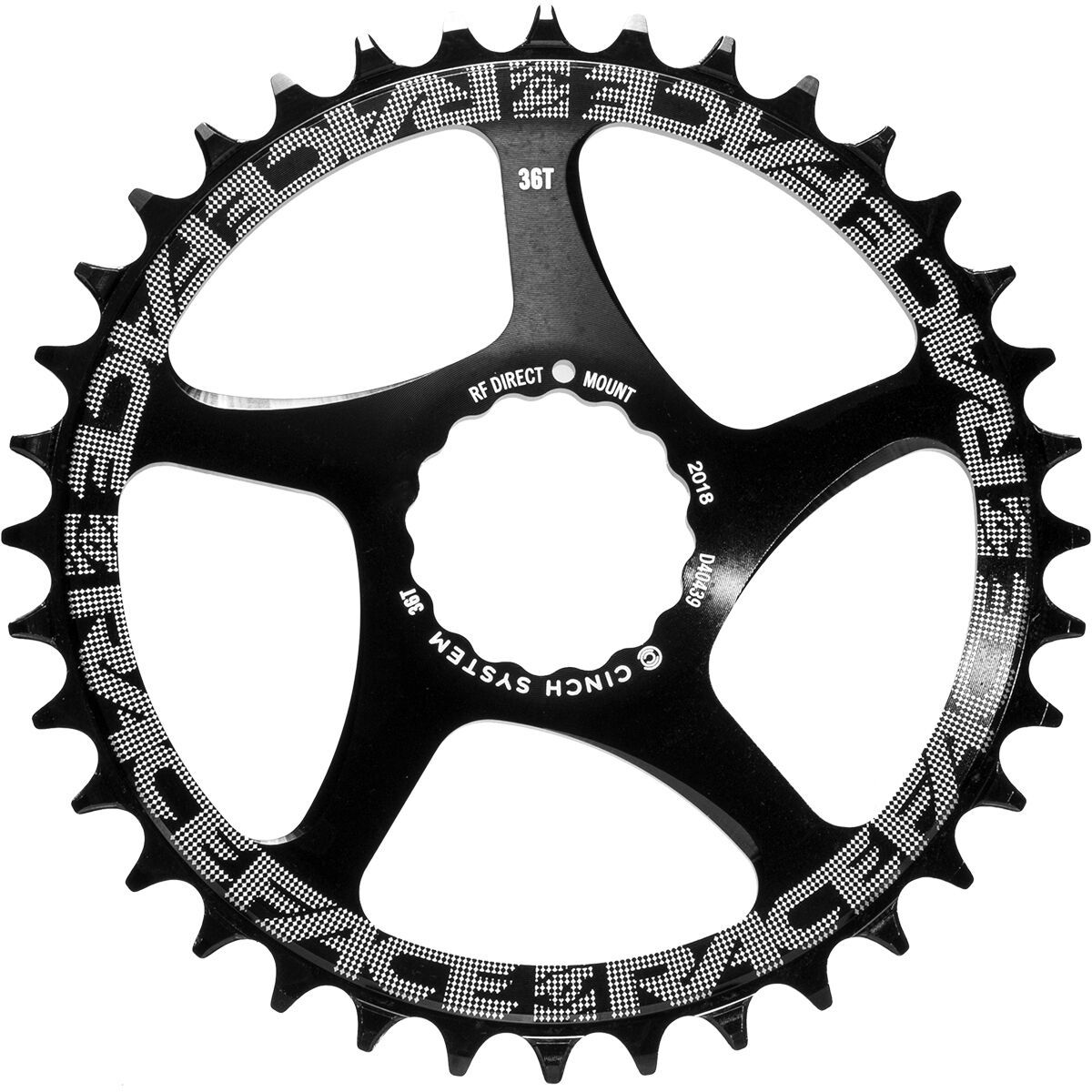 Race Face Single Narrow Wide 1x MTB Direct Mount Cinch Chainring 34t Green