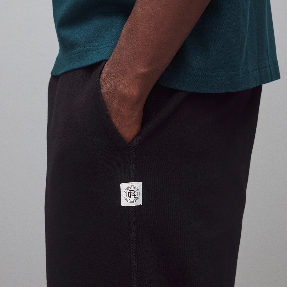 Мужские брюки Reigning Champ Relaxed Midweight Terry Sweatpant, цвет: Чёрный — фото 5
