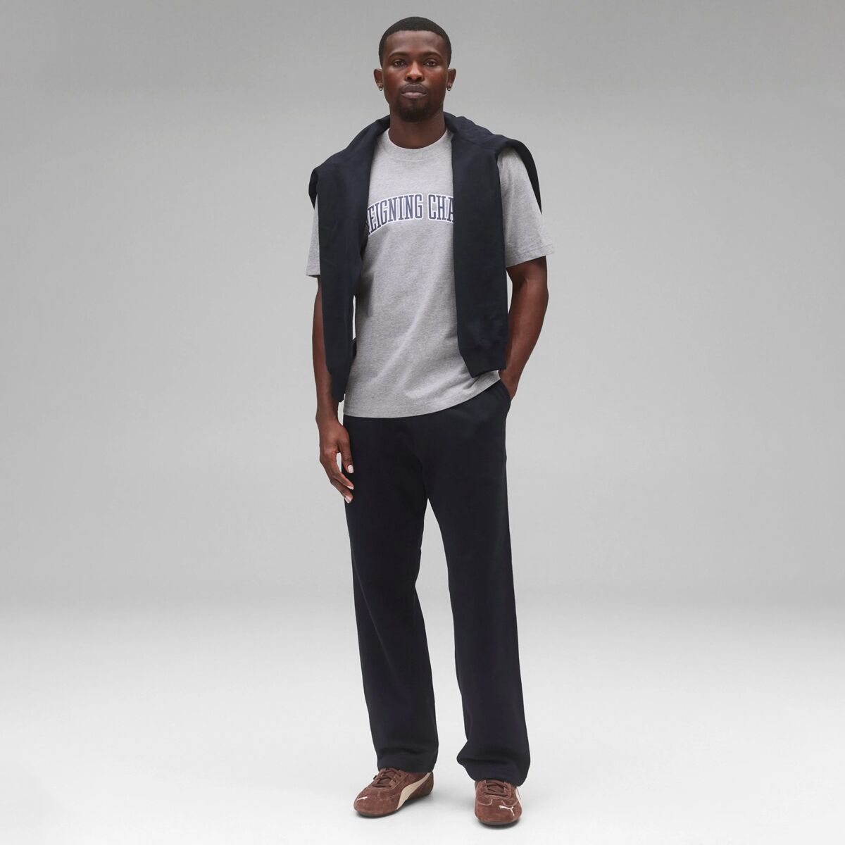 Reigning Champ Midweight Jersey Collegiate T-Shirt -...