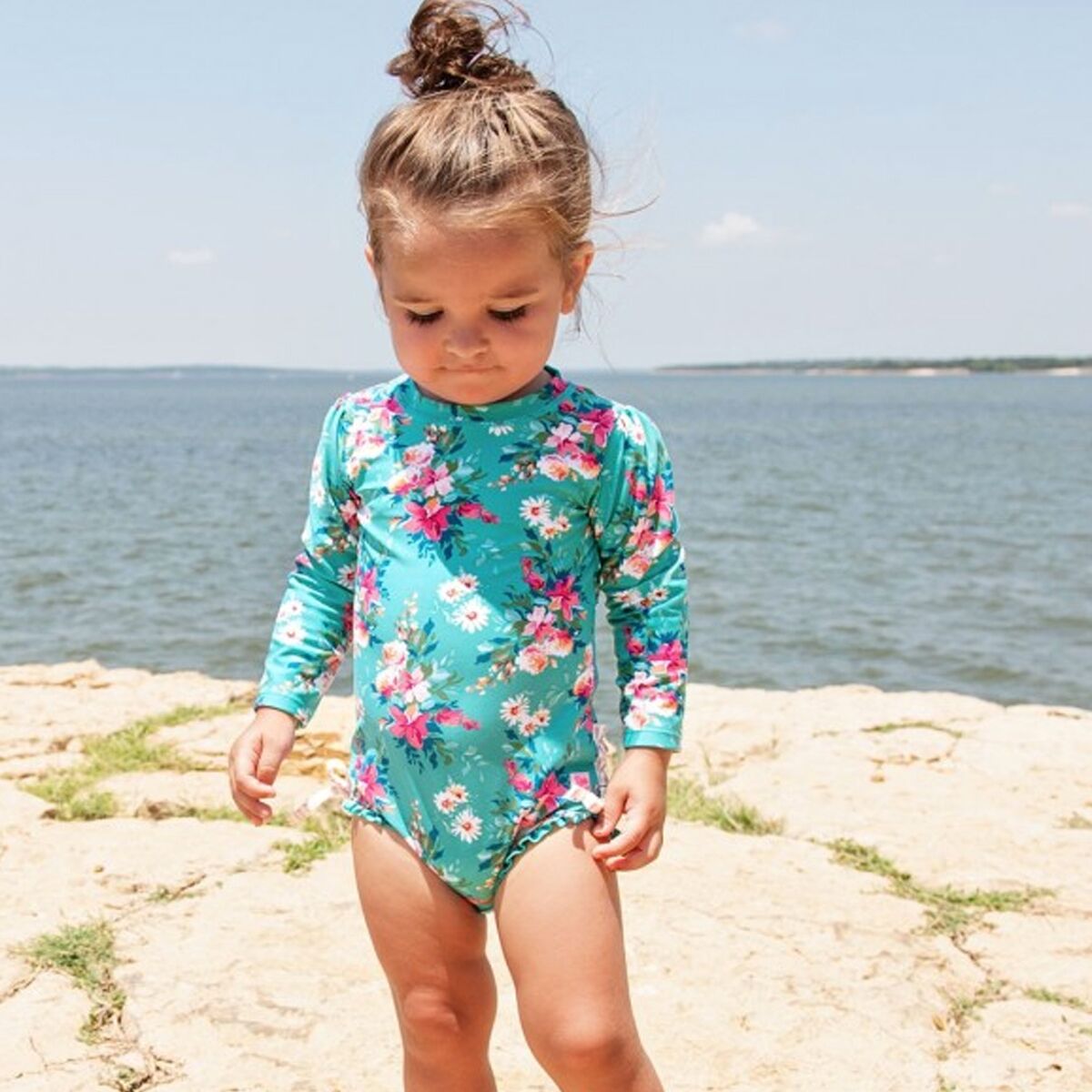 Ruffle Butts One Piece Rash Guard Infants' Kids