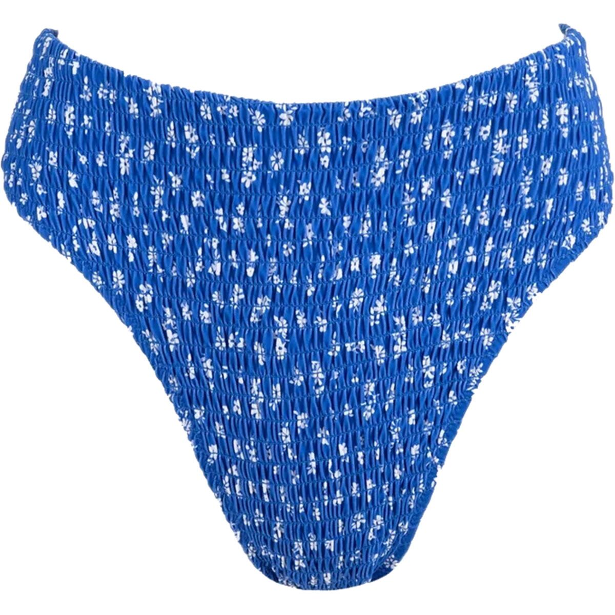 Rhythm Elodie Floral Smocked Hi Waist Bikini Bottom -...