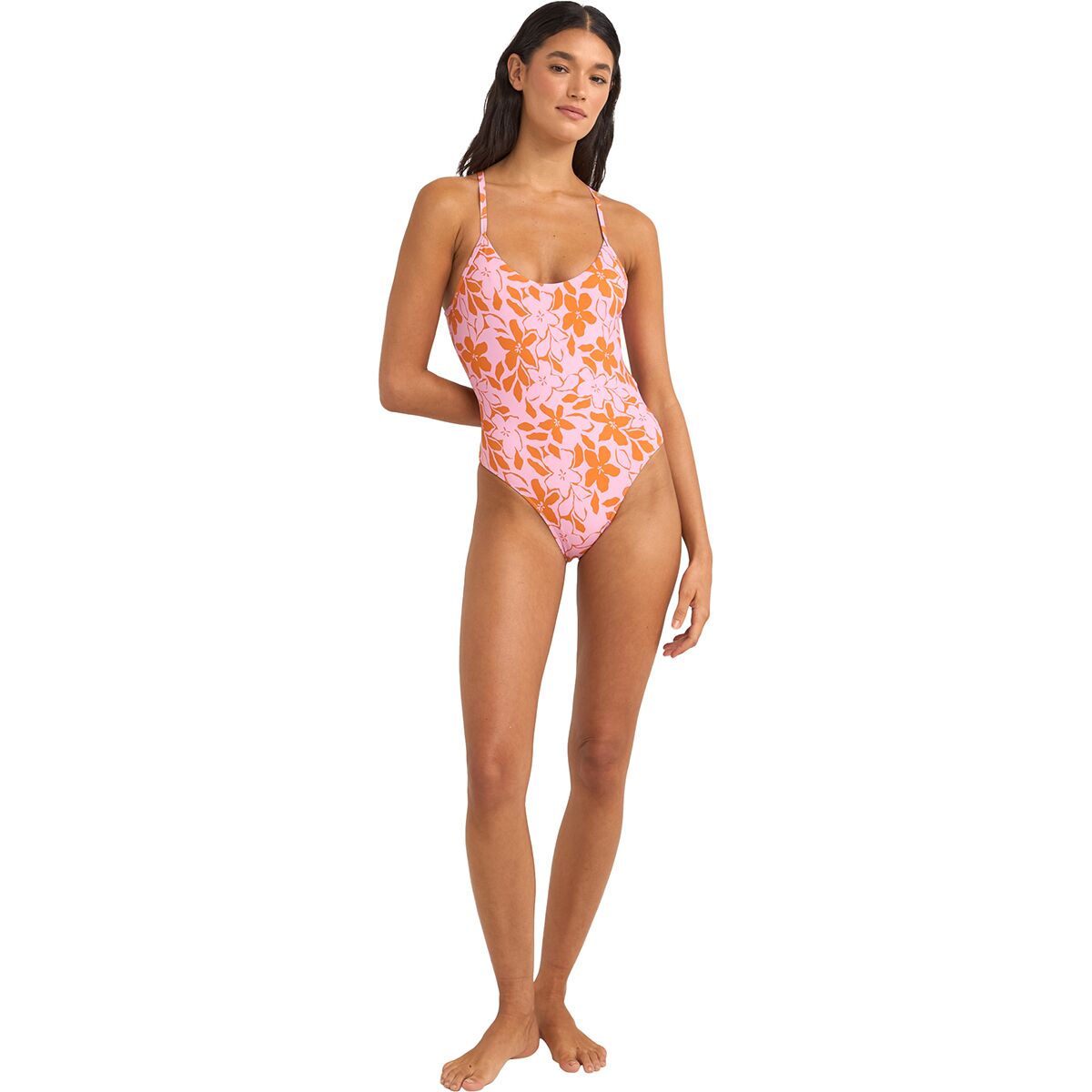 Rhythm Bora Bora Floral Cross Back One-Piece Swimsuit -...