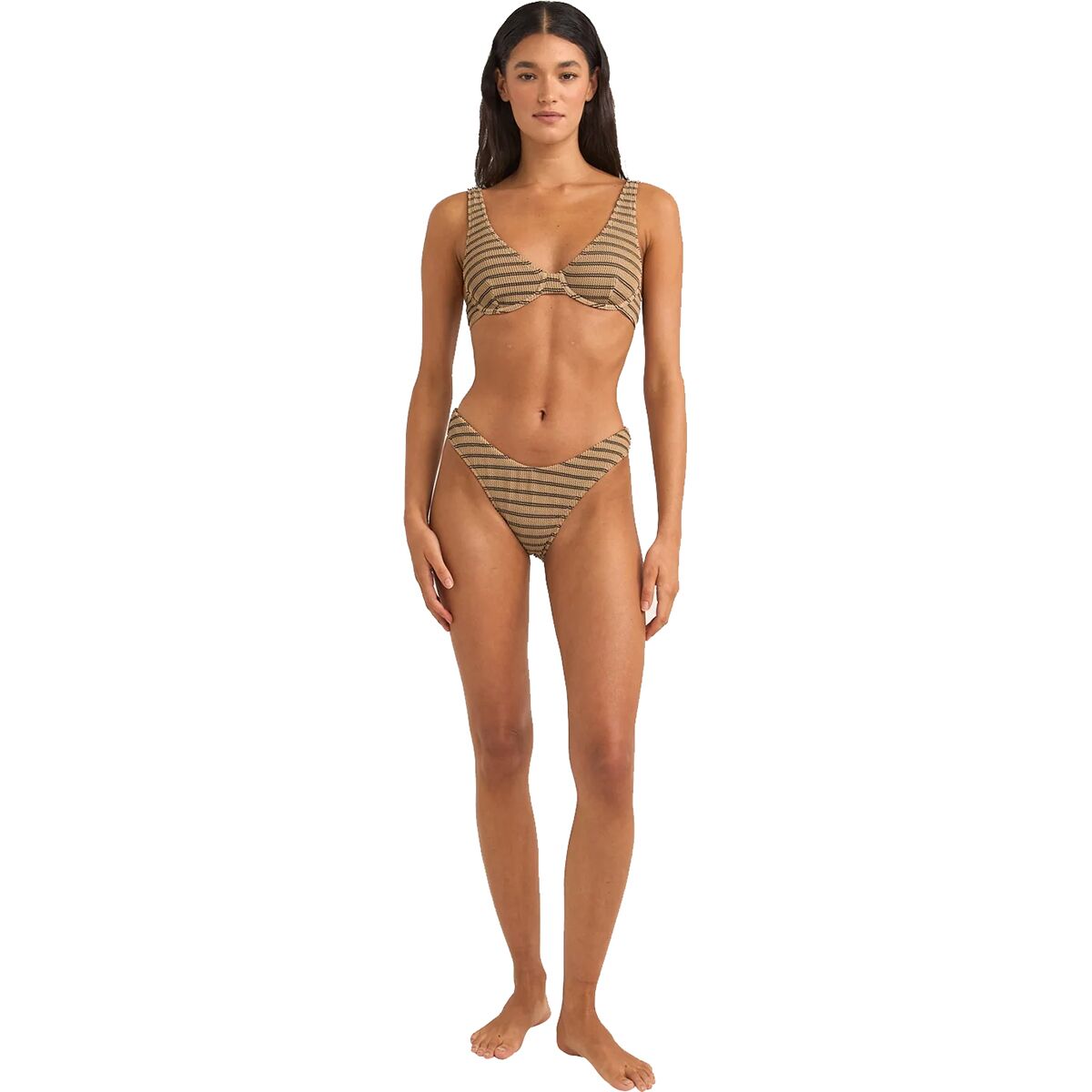 Rhythm Sol Stripe Hi Cut Bikini Bottom - Women´s