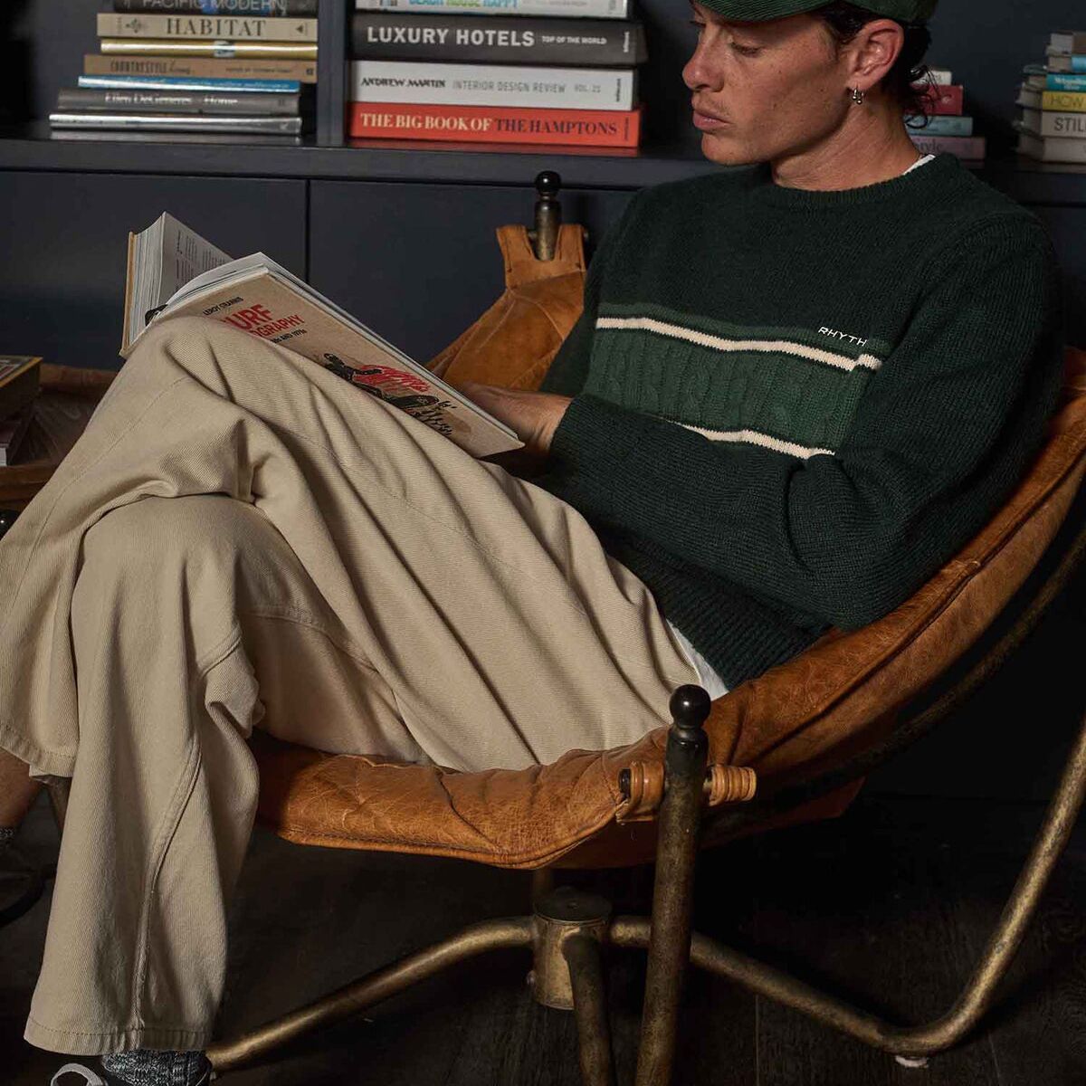 Rhythm Mohair Stripe Knit Sweater - Men´s