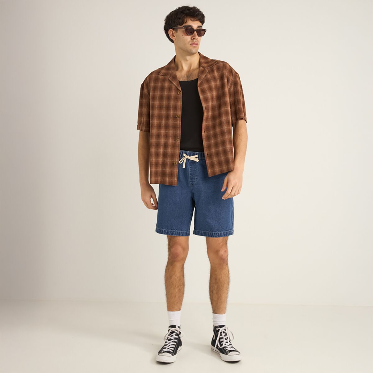 Rhythm Relaxed Shadow Check Short-Sleeve Shirt - Men´s