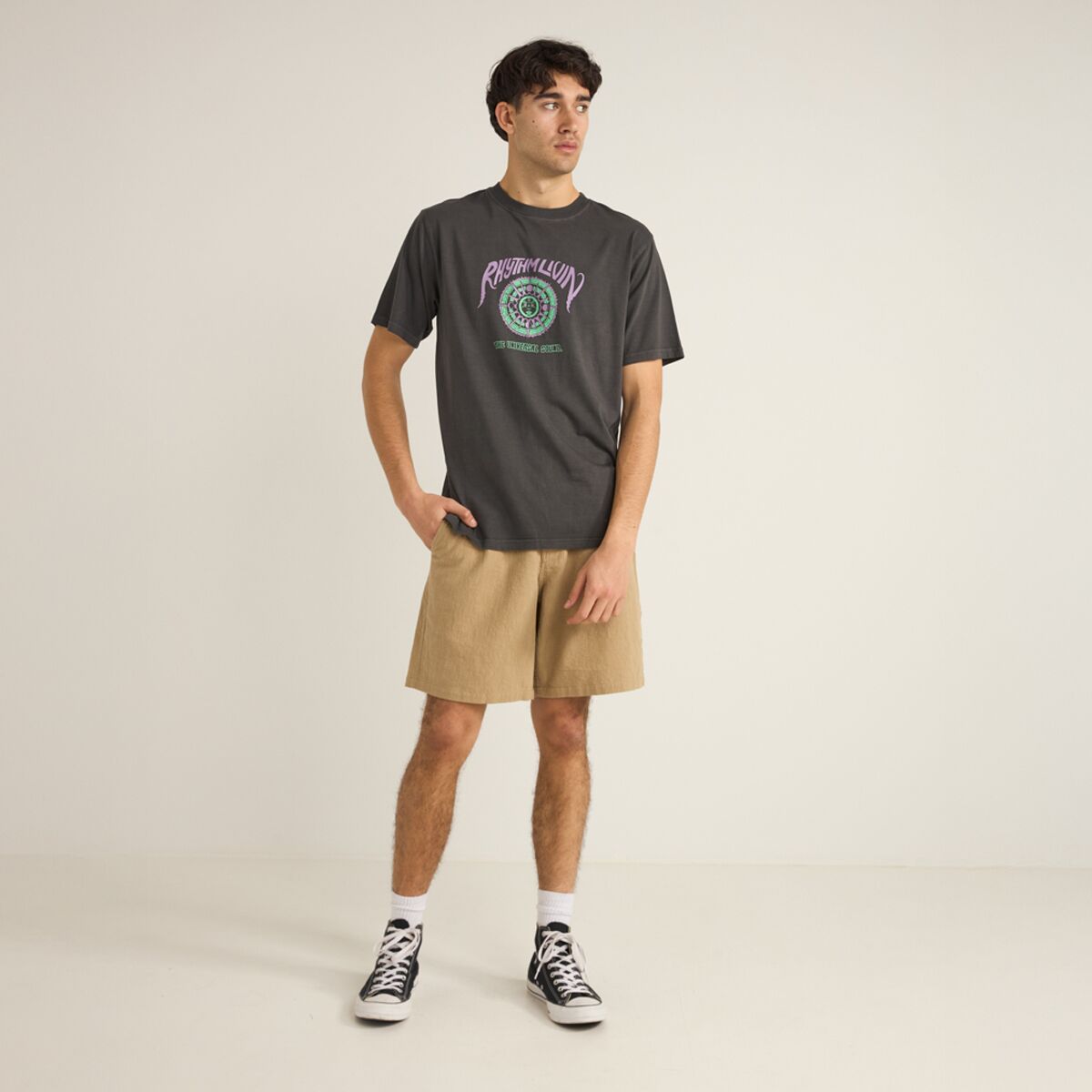 Rhythm Universal Sound Vintage Short-Sleeve T-Shirt -...