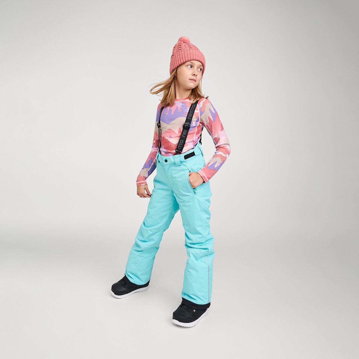Брюки Reima Terrie Ski Pant для девочек, цвет: Аквамариновый — фото 8