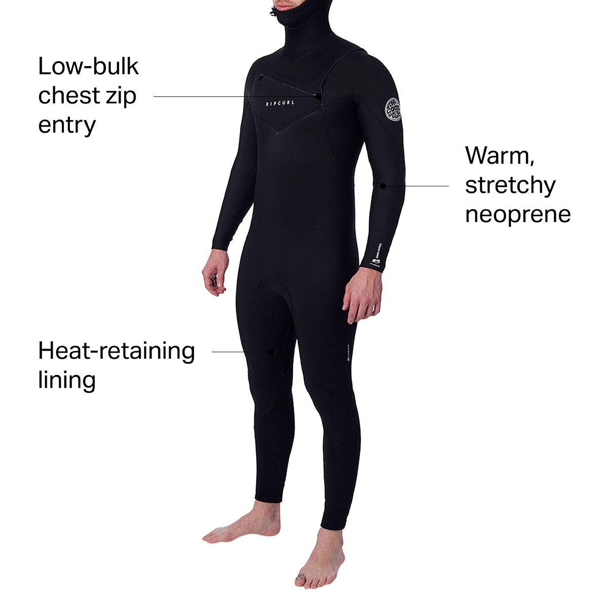 Rip Curl Dawn Patrol 3/2 Chest Zip Mens | Pánské watersports wetsuits