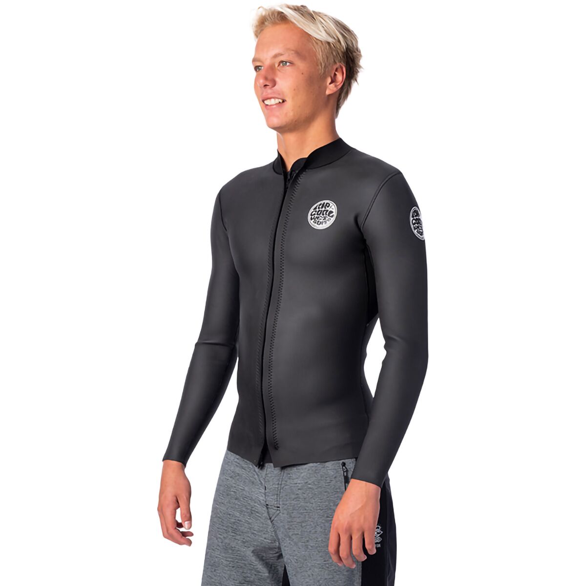 Rip Curl DawnPatrol 1.5mm FullZip LongSleeve Wetsuit Jacket Men's Clothing