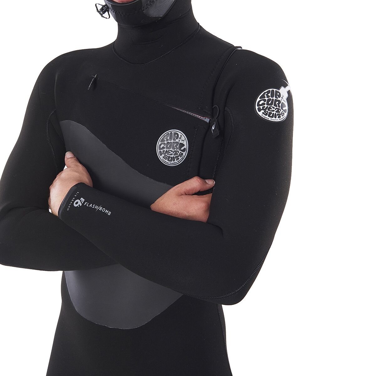 Rip Curl Flashbomb Hooded 6/4 ChestZip Wetsuit Men's Clothing