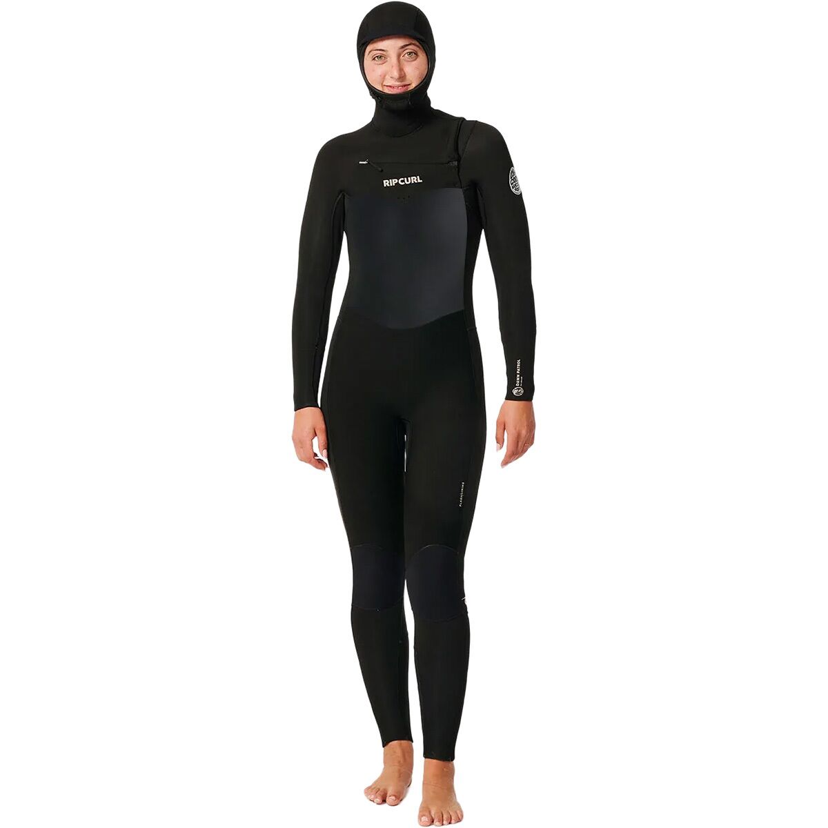 Rip Curl Dawn Patrol 5/4 Chest-Zip Hooded Wetsuit -...