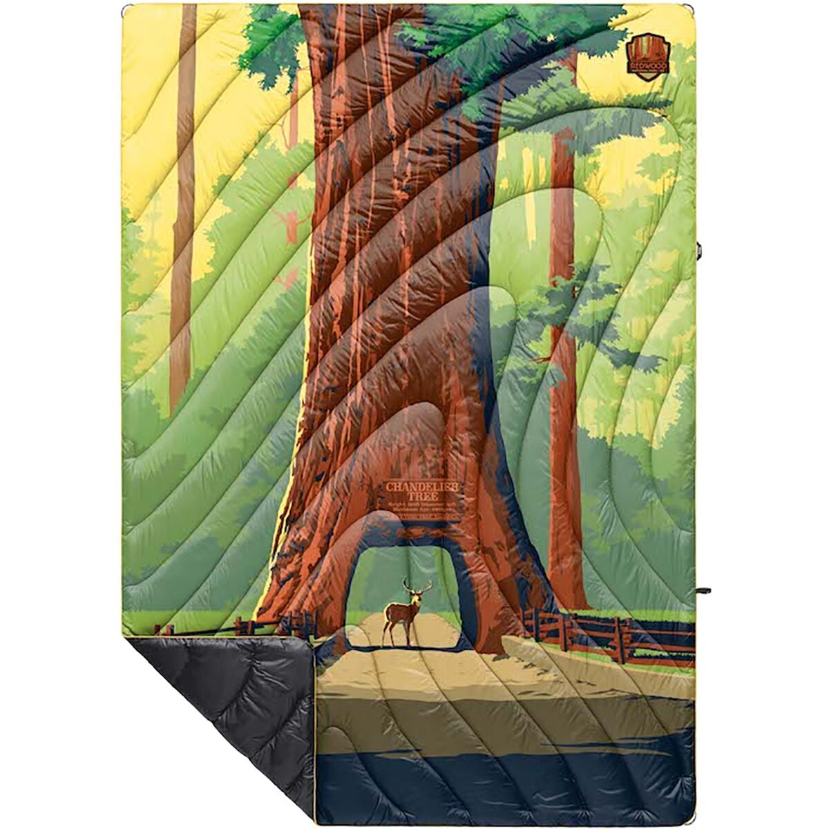 Rumpl Original Puffy Blanket - Warm, Water-Resistant Camping Blanket With 100% Recycled Synthetic Insulation, 52"x75", Original Puffy V2, Rocky Mountain Sunset Fade - View #10