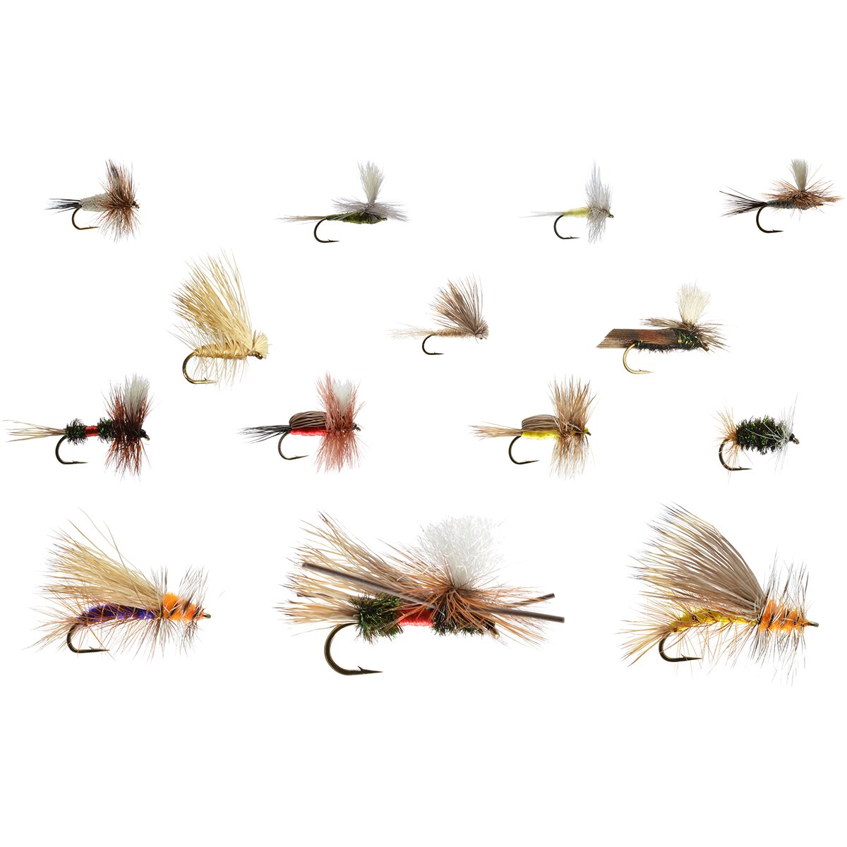 Снаряжение Rainy's Flies All-Time Favorite Dries Fly Assortment - 15-Pack, цвет: One Color