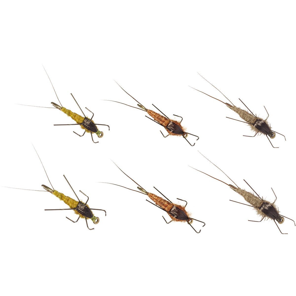 Снаряжение Rainy's Flies Real Meal Nymph Fly Assortment - 6-Pack, цвет: One Color