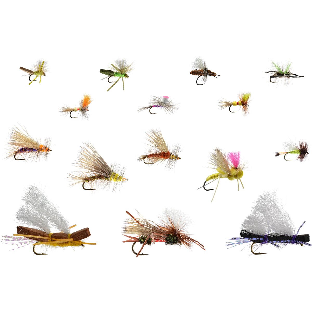 Снаряжение Rainy's Flies Signature Attractor / Big Dry Fly Assortment - 15-Pack, цвет: One Color