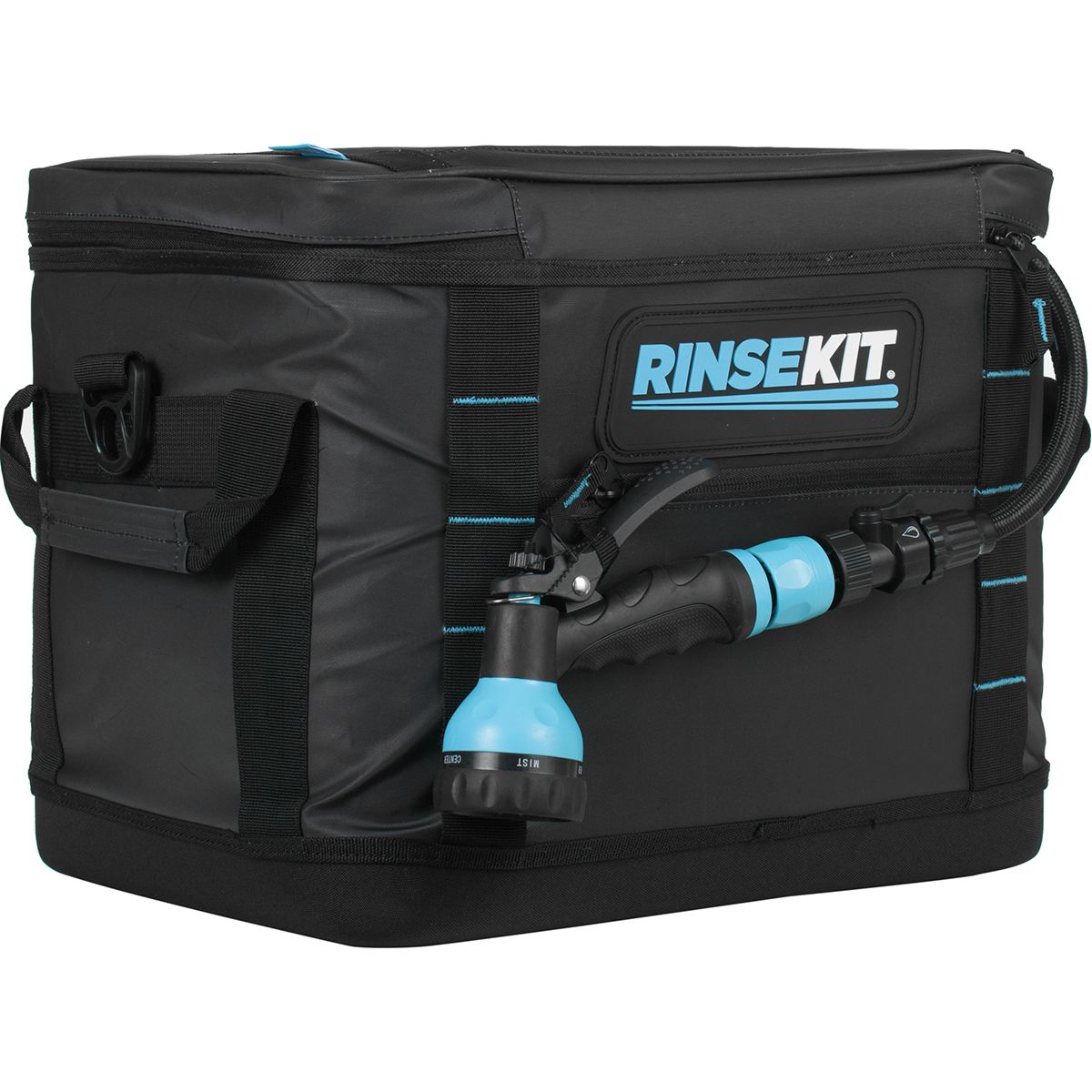 RinseKit Lux Soft Tote Pressurized Portable Shower Hose Bike