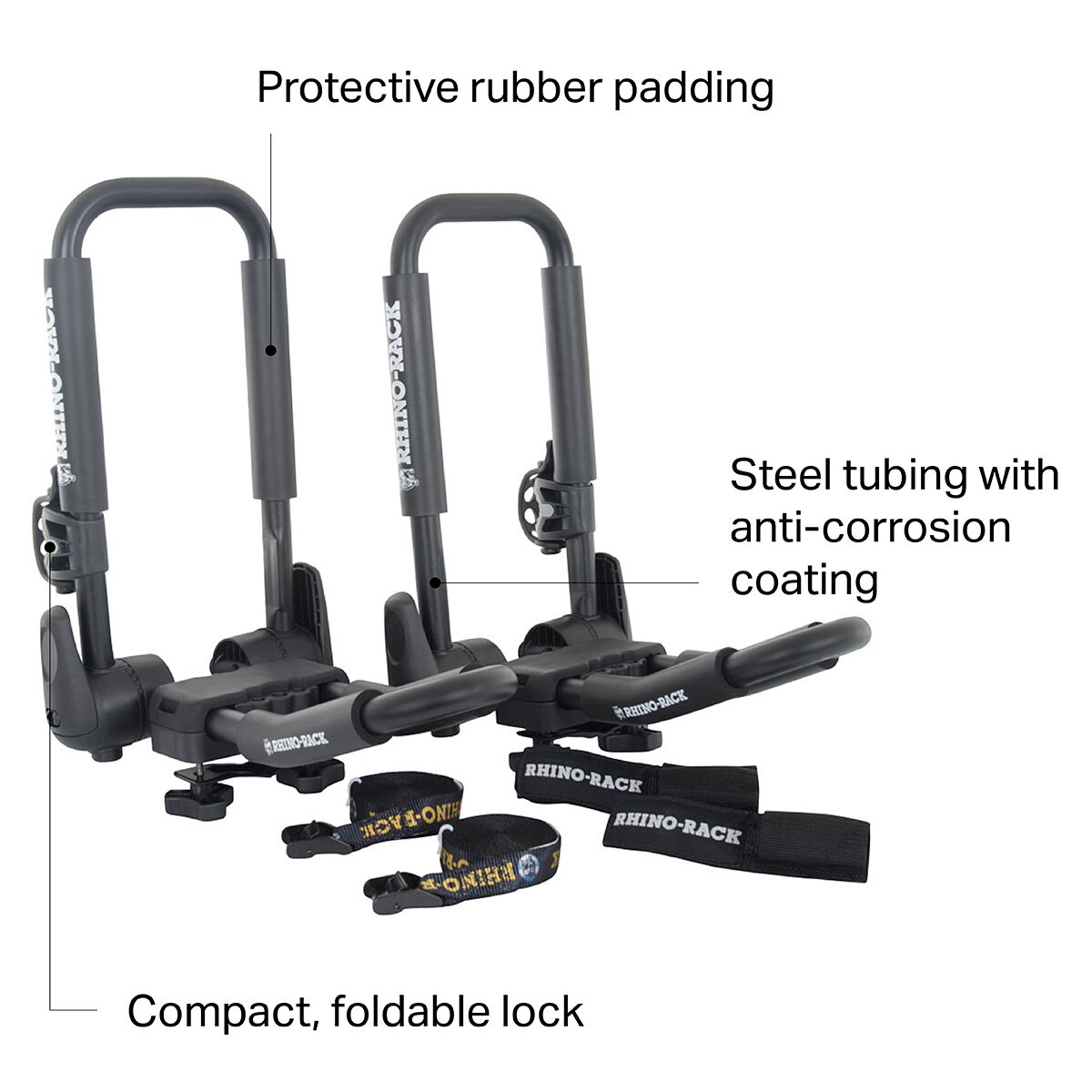 Rhino-Rack Folding J-Cradle Kayak Carrier + Universal Mount