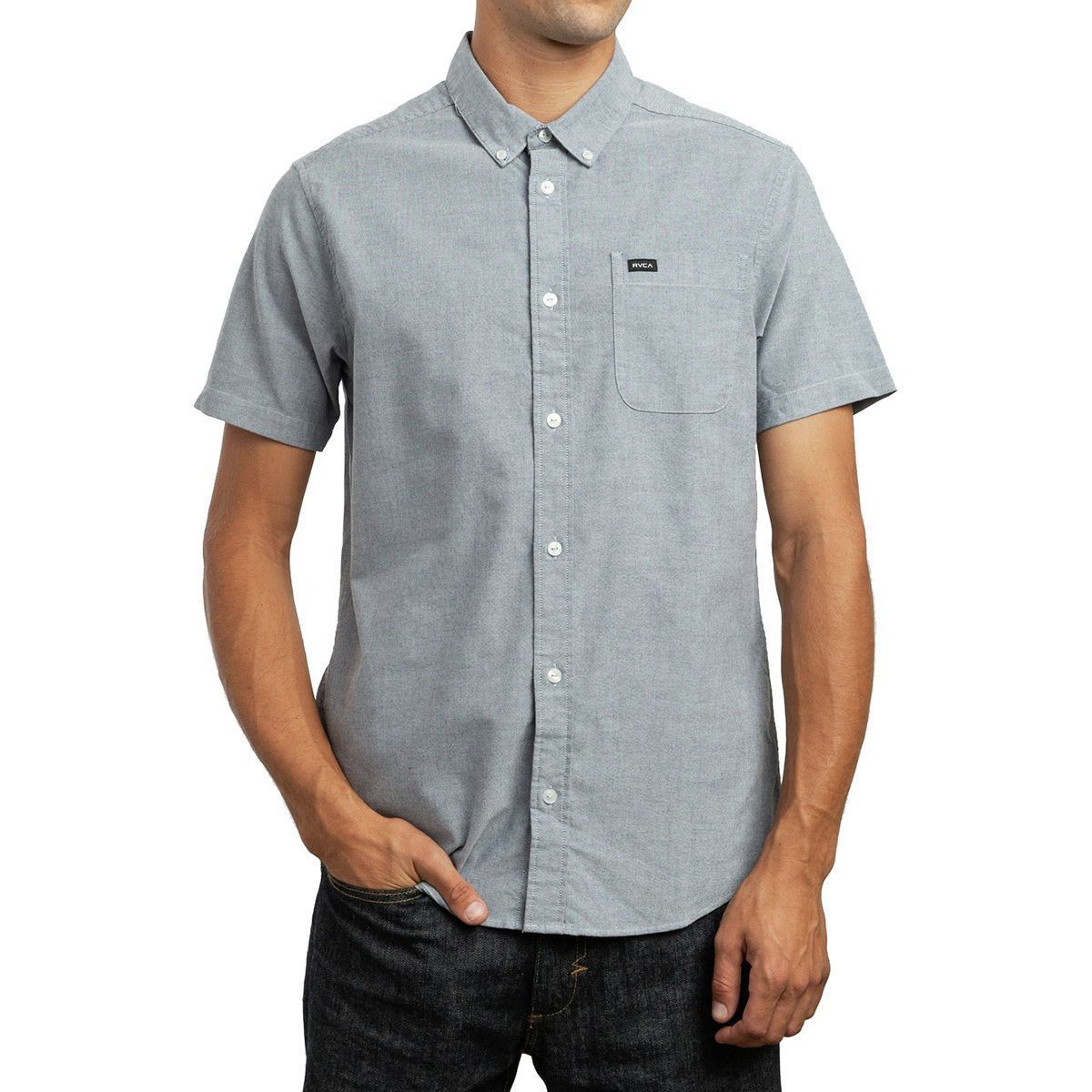 rvca slim fit button up