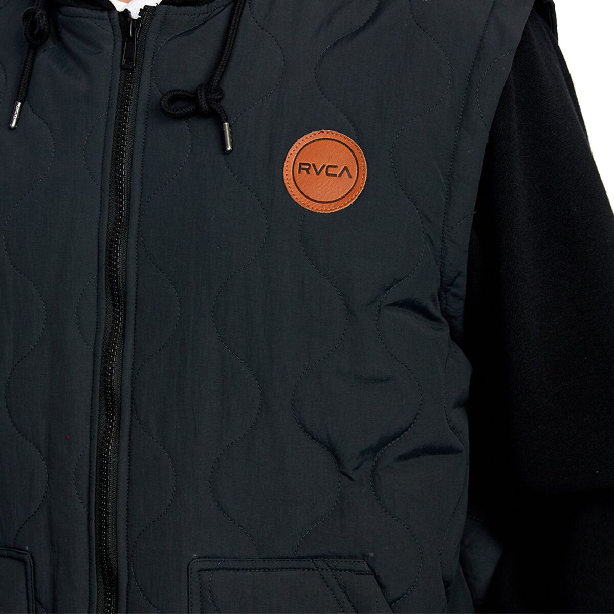 thumbnail image 2 of RVCA Men's Puffer Jacket - Quilted Down Blend Fleece Winter Coat With Hood 2 of 11