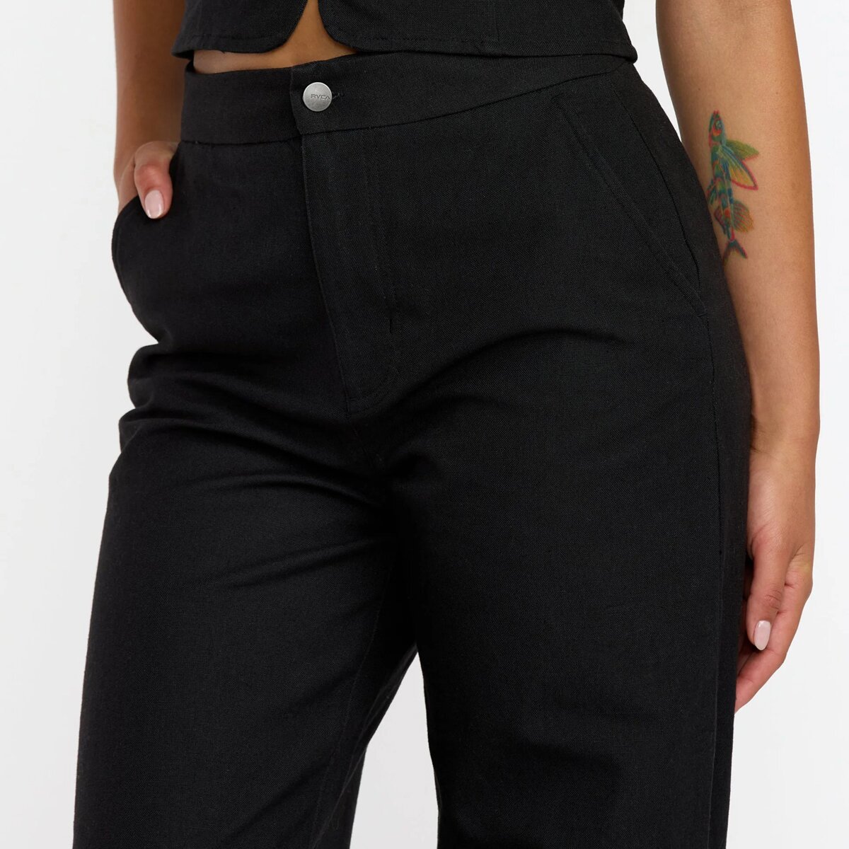 Женские брюки RVCA Bonnie Pant, цвет: Чёрный — фото 5