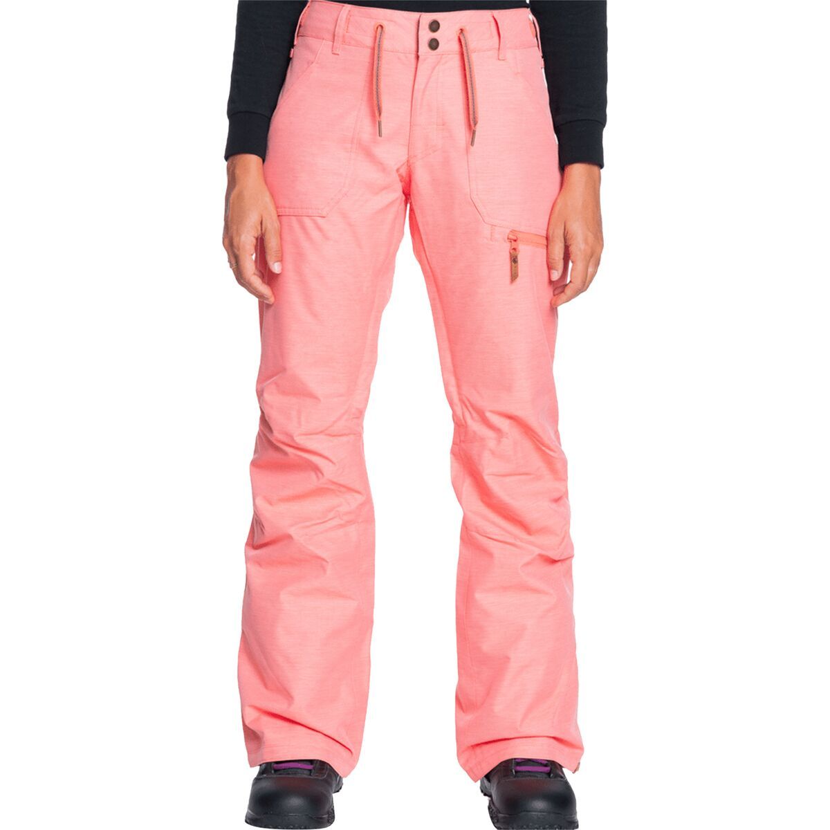roxy nadia snowboard pants silver pink